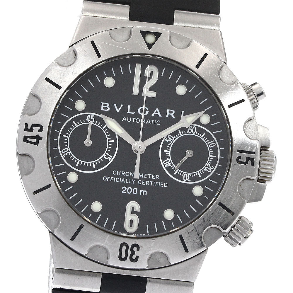 BVLGARI Diagono Scuba SCB38S Chronograph black Dial Automatic Men's Watch_879777