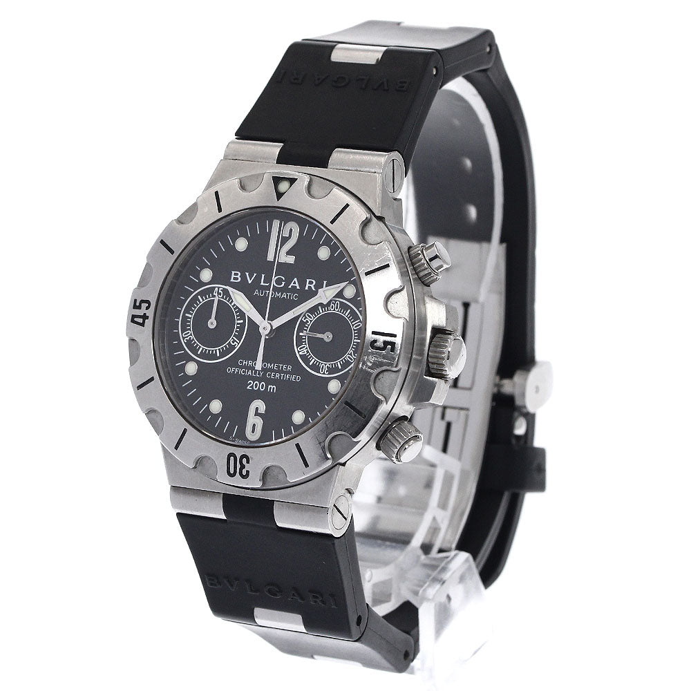 BVLGARI Diagono Scuba SCB38S Chronograph black Dial Automatic Men's Watch_879777