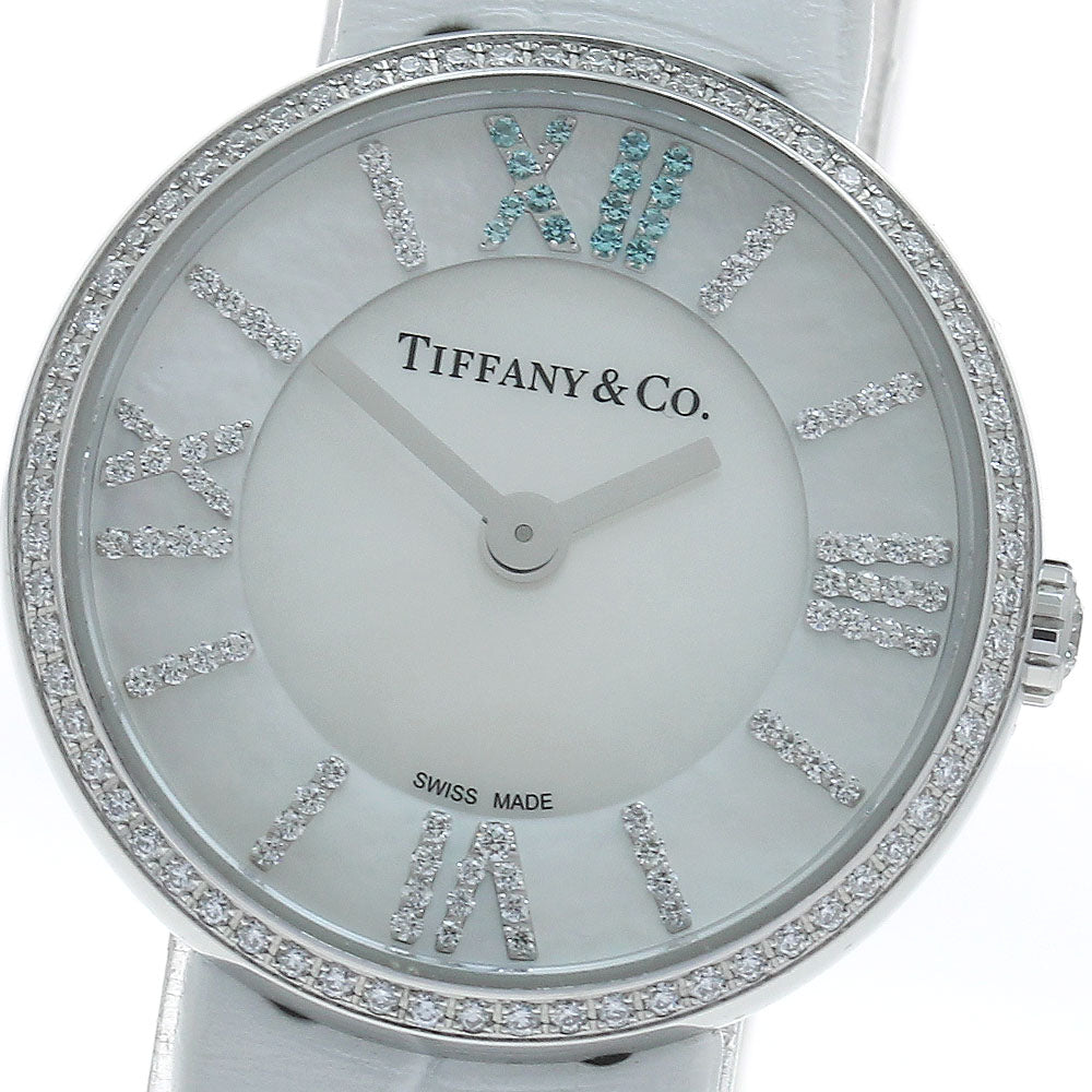 TIFFANY&Co. Atlas Diamond Bezel White shell Dial Quartz Ladies Watch_879785