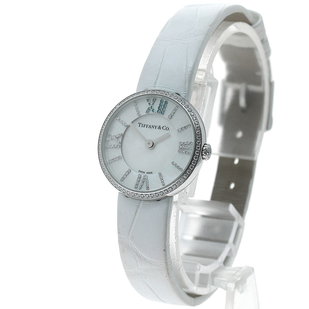 TIFFANY&Co. Atlas Diamond Bezel White shell Dial Quartz Ladies Watch_879785