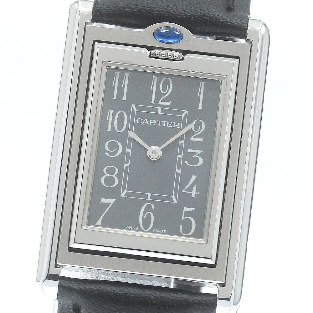 CARTIER Tank bath curant MM W1016730 gray Dial Quartz Boy's Watch_879788