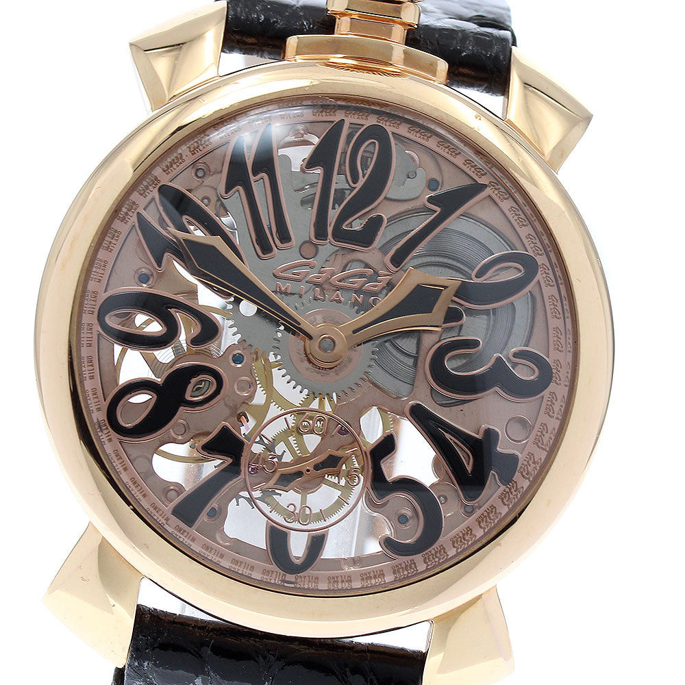 GaGa MILANO Manuale48MM 5311.02 Small seconds skeleton Dial Hand Winding Men's Watch_879792