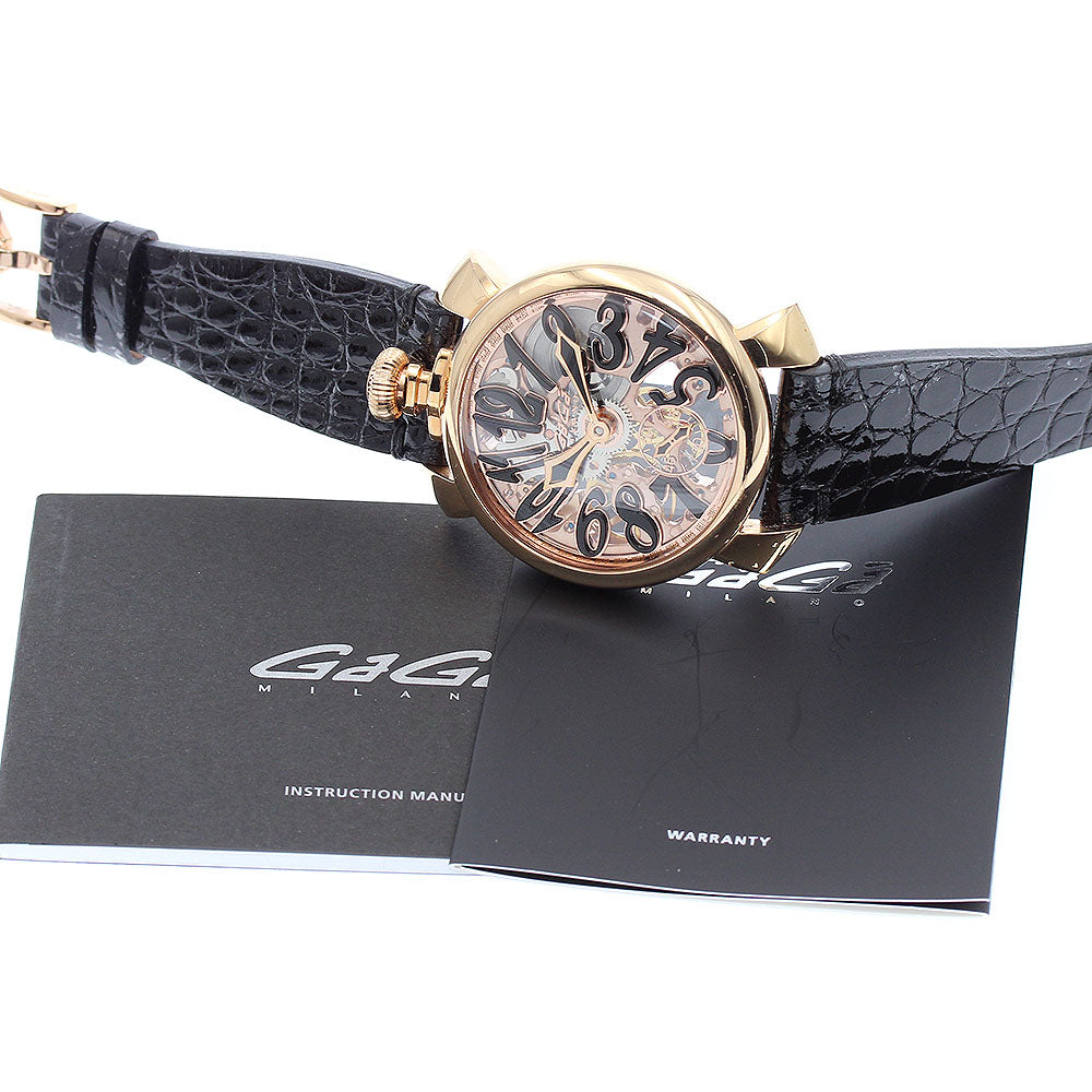 GaGa MILANO Manuale48MM 5311.02 Small seconds skeleton Dial Hand Winding Men's Watch_879792