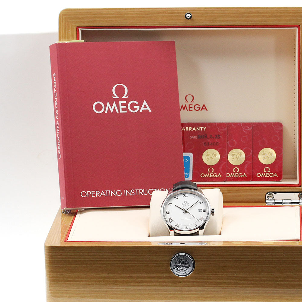 OMEGA De Ville Hour Vision 433.13.41.21.02.001 Coaxial Master Chronometer Silver Dial Automatic Men's Watch_879793