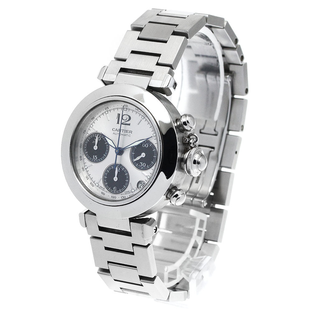 CARTIER Pasha C Chronograph Silver Dial Automatic Boy's Watch_879804