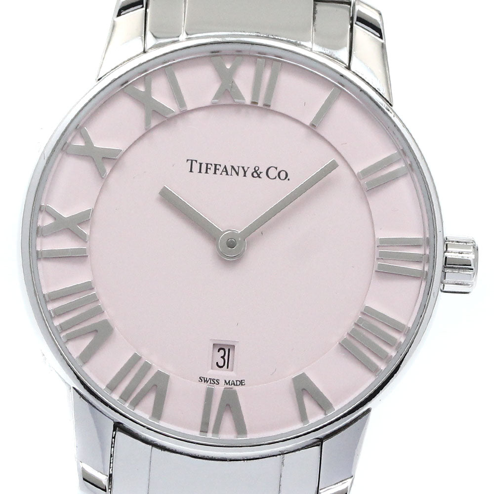 TIFFANY&Co. Atlas 2 hand 35188576 Date Pink Dial Quartz Ladies Watch_879806