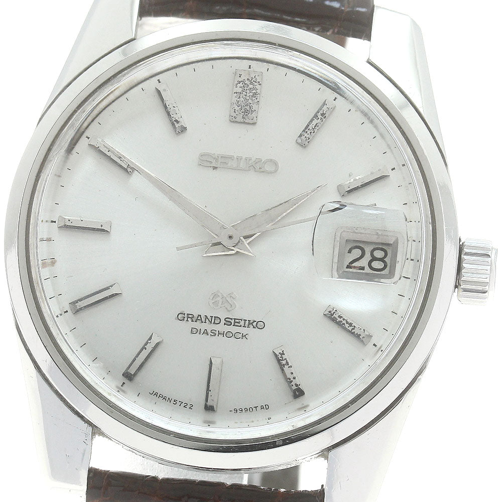 SEIKO Grand Seiko 5722-9970 Date Silver Dial Hand Winding Men's Watch_879807