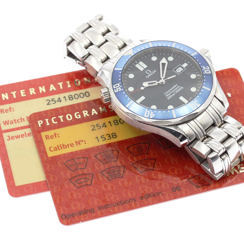 OMEGA Seamaster300 2541.80 Date Navy Dial Quartz Men's Watch_879816
