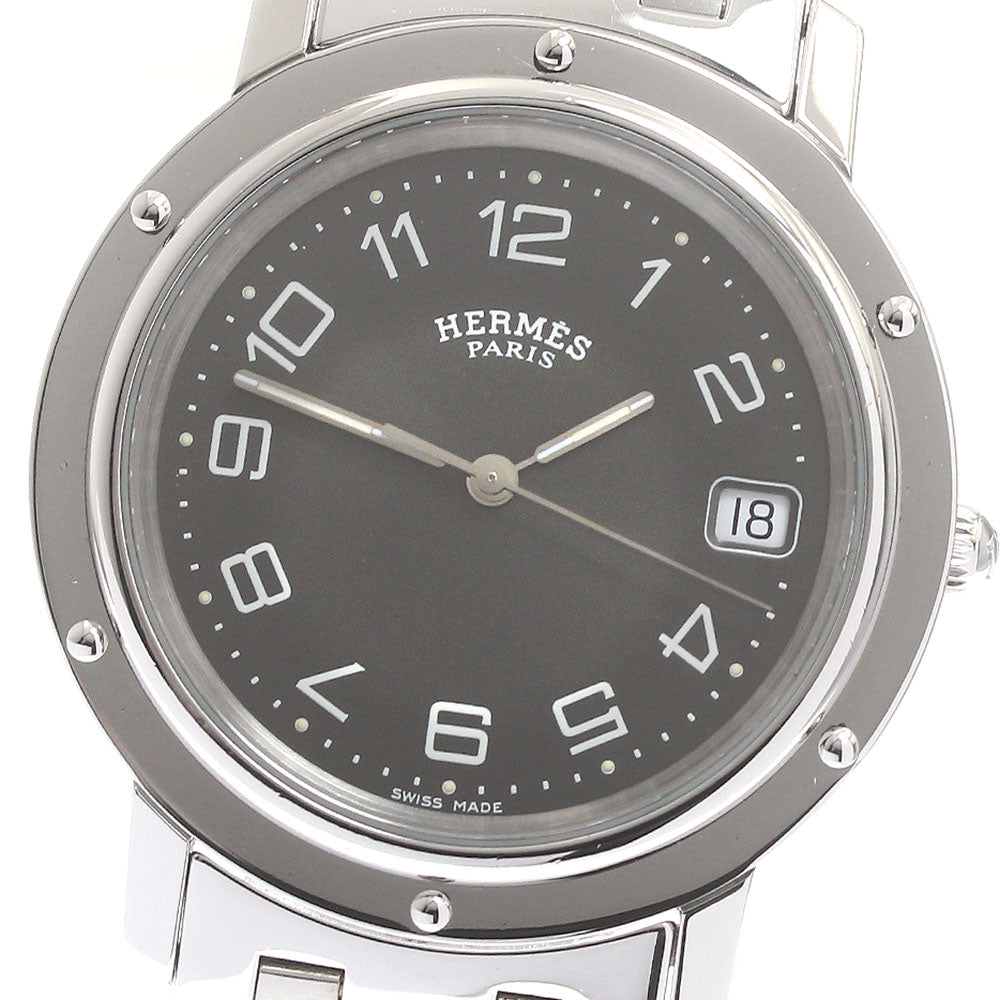 HERMES Clipper CL6.710 Date Gray Dial Quartz Men's Watch_879848
