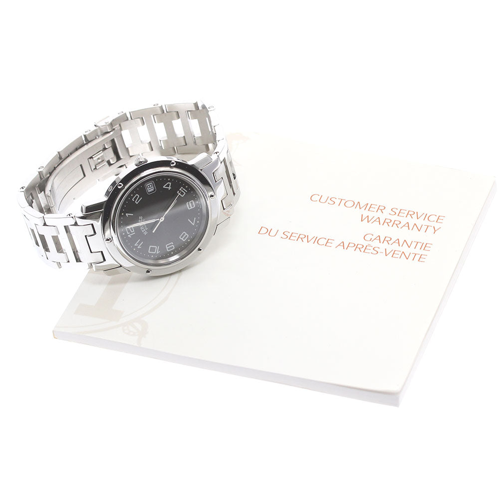 HERMES Clipper CL6.710 Date Gray Dial Quartz Men's Watch_879848