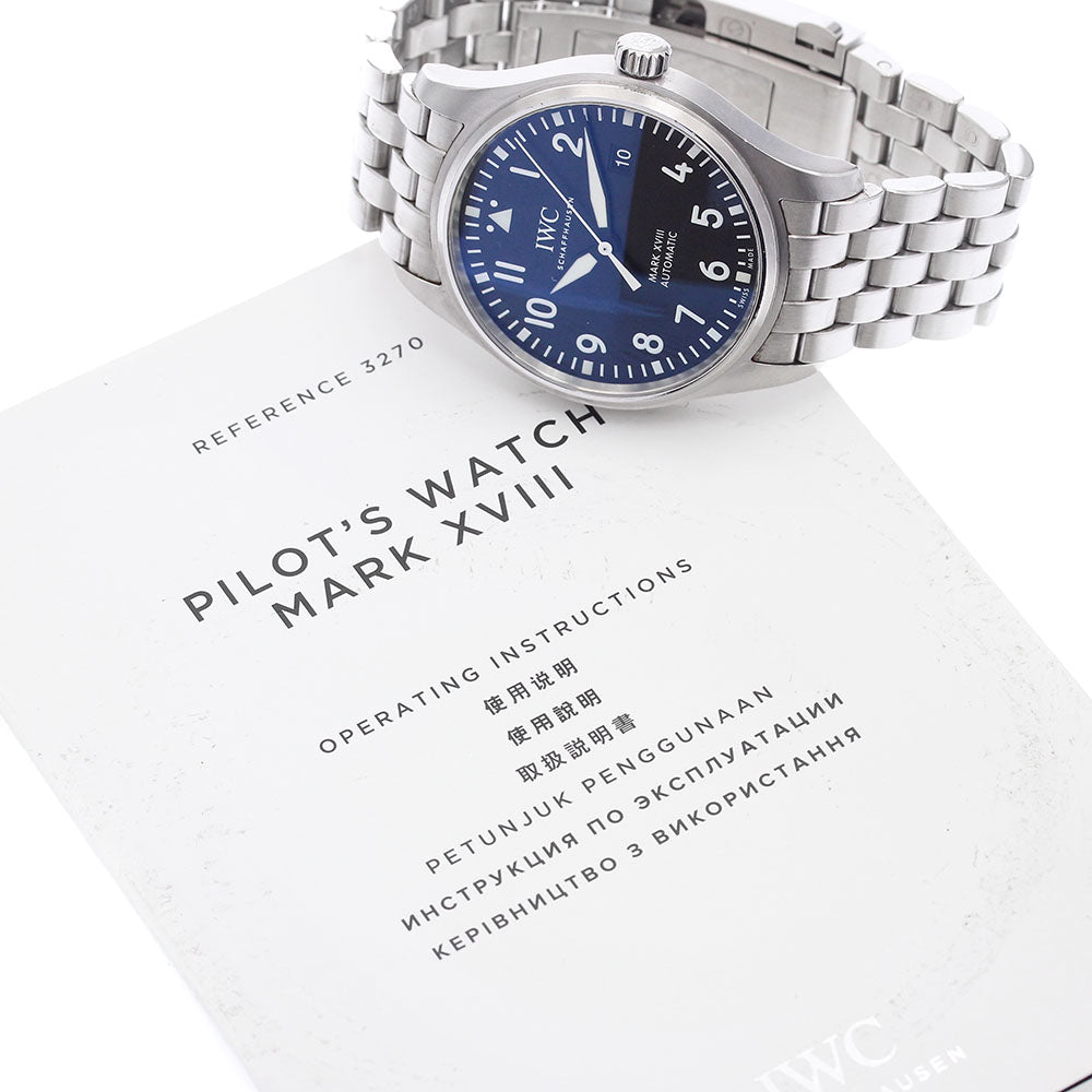 IWC SCHAFFHAUSEN Pilot watch mark XVIII IW327011 Date Automatic Men's_879849