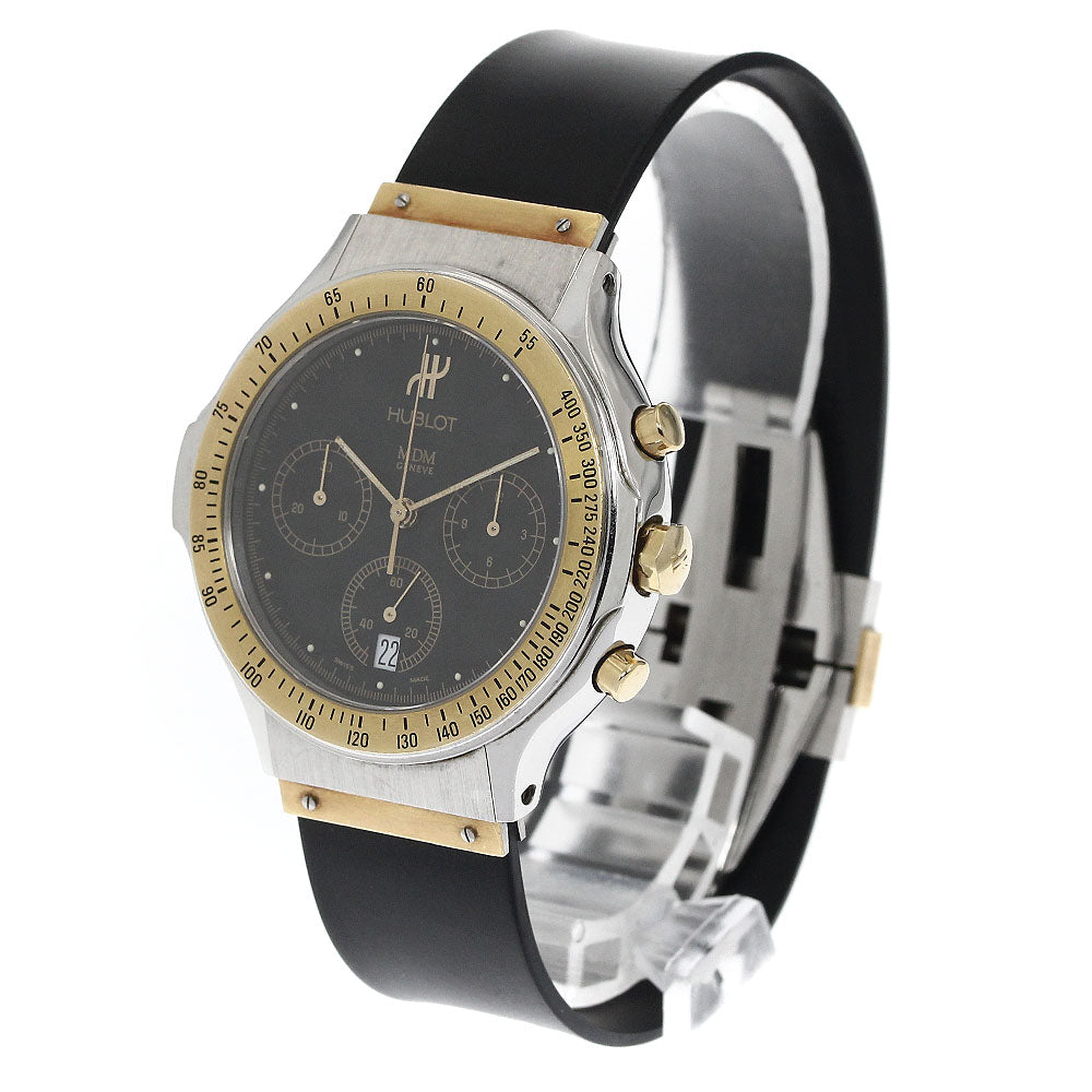HUBLOT MDM 1621.2 Chronograph YG2 tone black Dial Quartz Men's Watch_879851