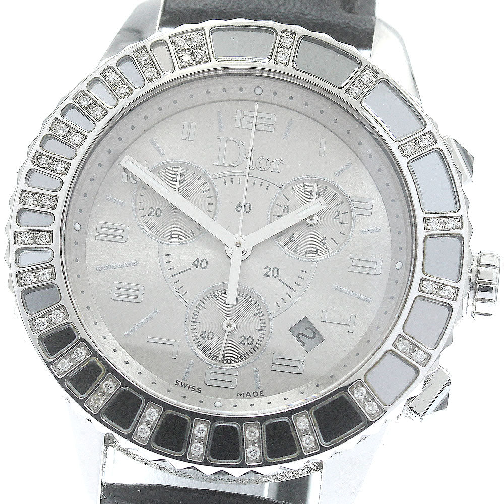 Dior crystal CD114313A001 Chronograph Silver Dial Quartz Men's Watch_879852