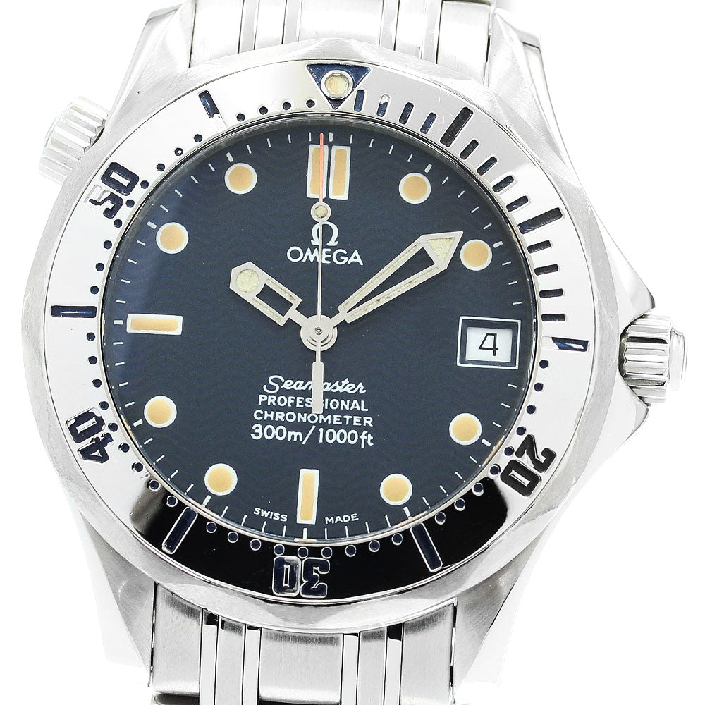 OMEGA Seamaster300 2552.80 Date Navy Dial Automatic Boy's Watch_879855