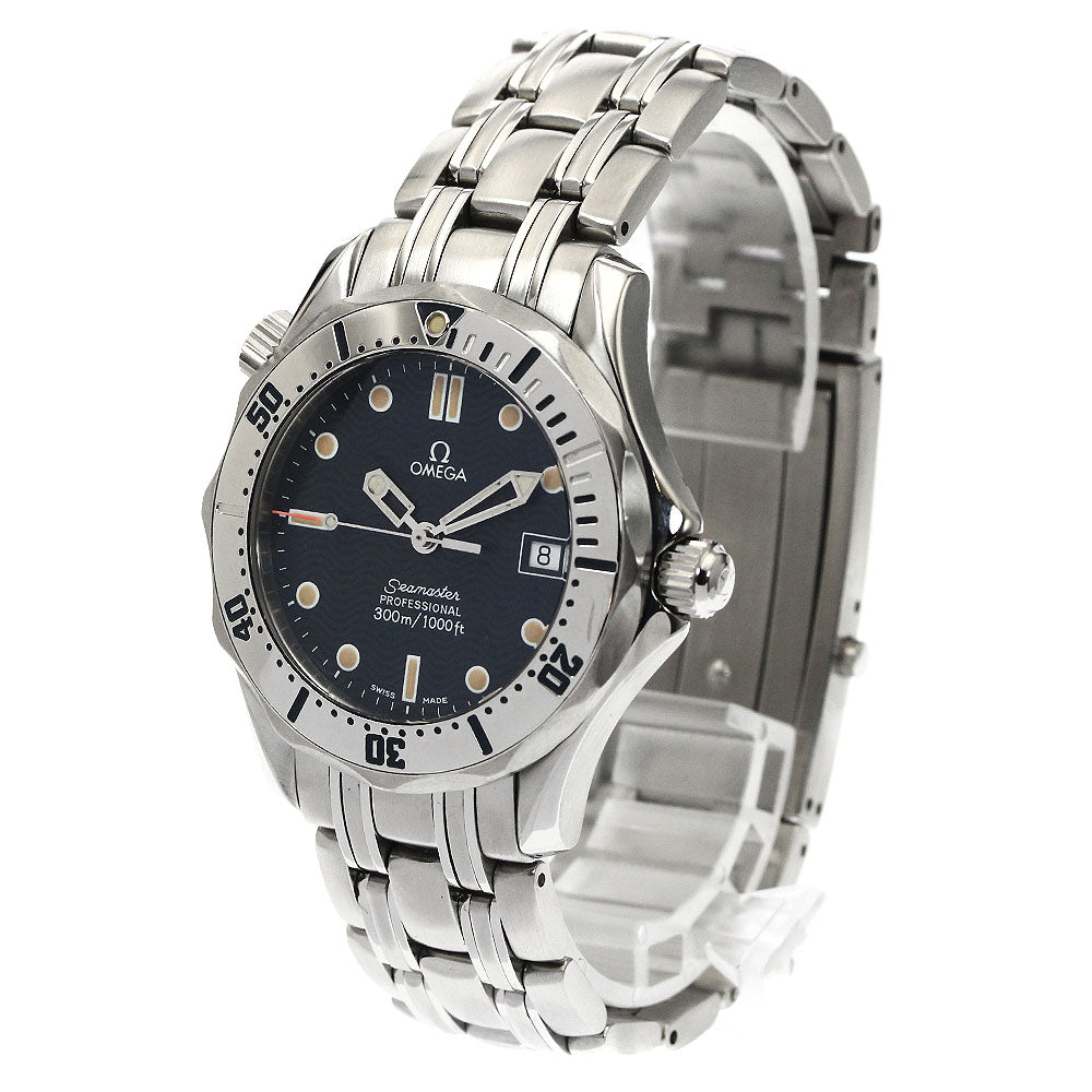 OMEGA Seamaster300 2562.80 Date Navy Dial Quartz Boy's Watch_879856