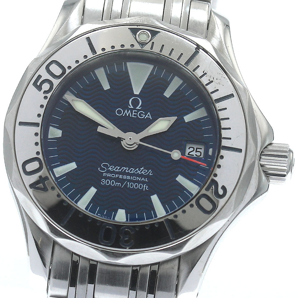 OMEGA Seamaster300m 2285.80 Date blue Dial Quartz Ladies Watch_879857