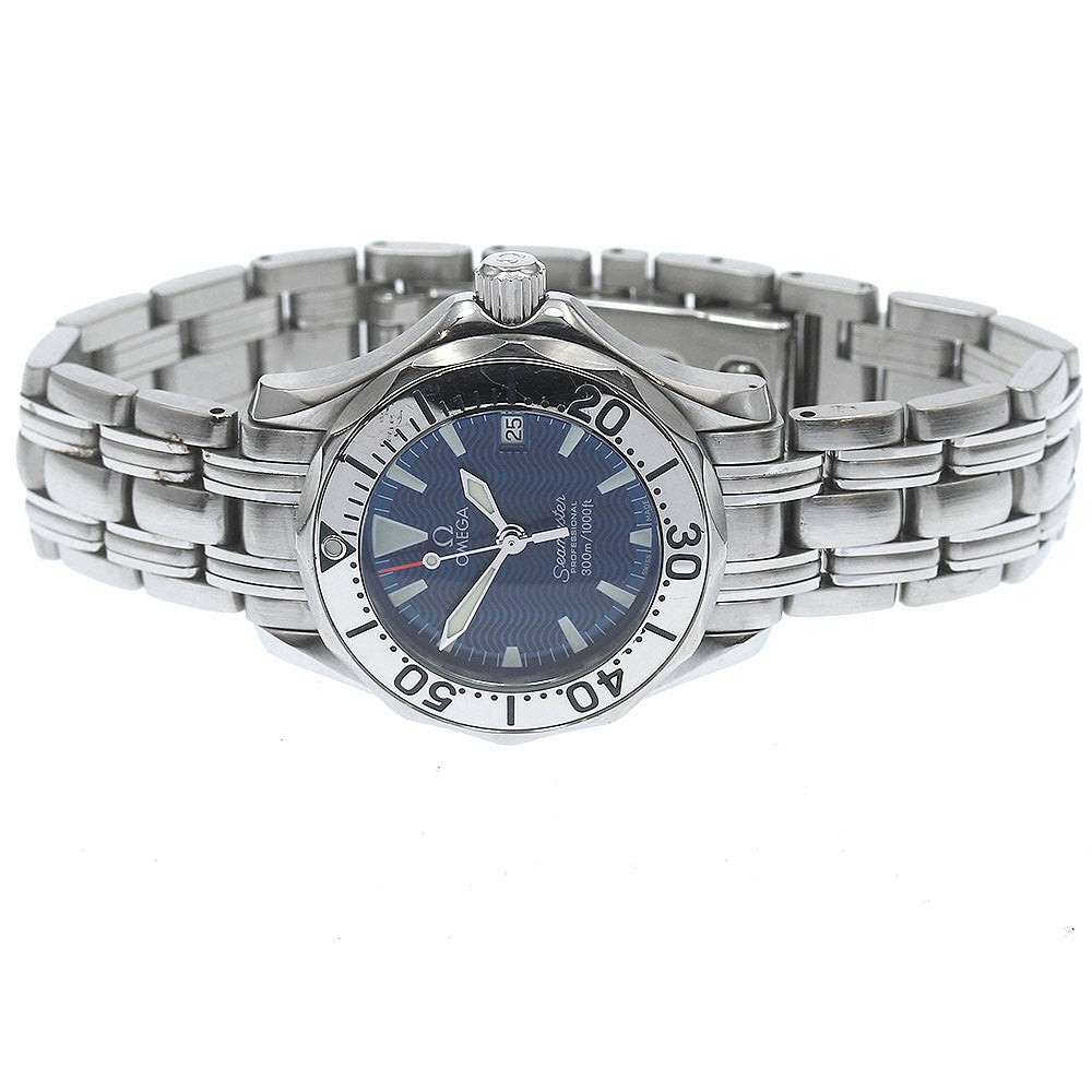 OMEGA Seamaster300m 2285.80 Date blue Dial Quartz Ladies Watch_879857