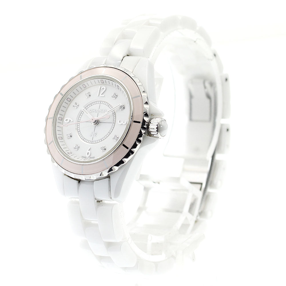 CHANEL J12 H4466 Soft Pink 8P diamond white Dial Quartz Ladies Watch_879862