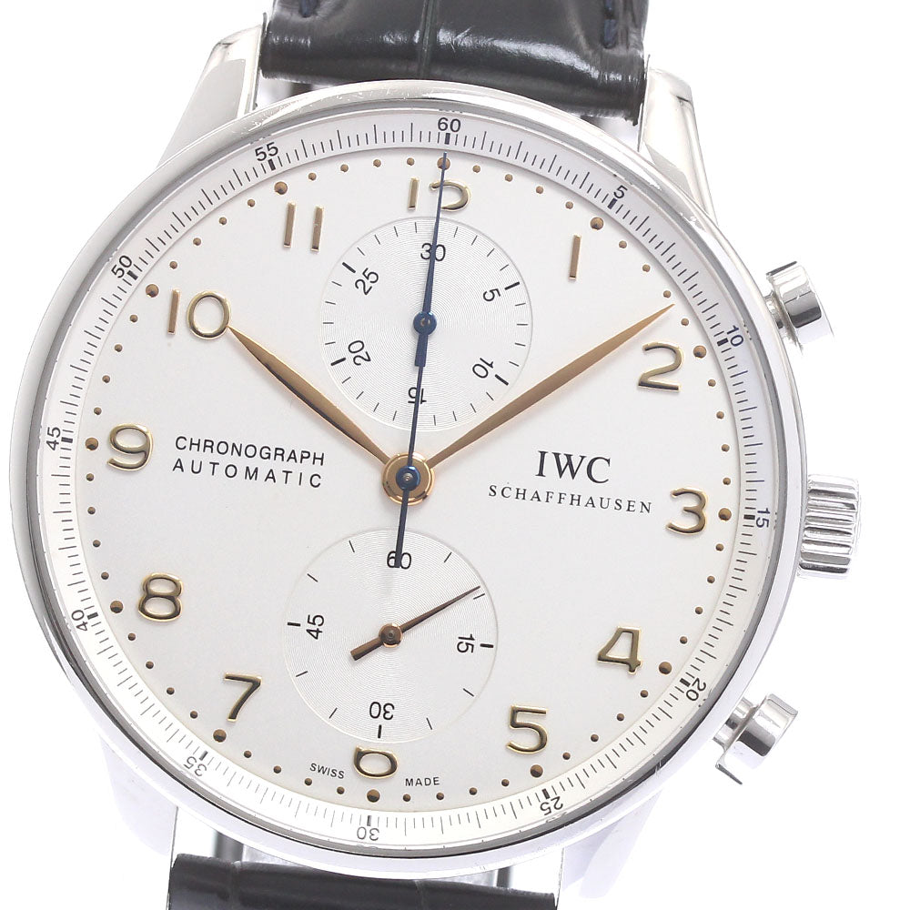 IWC SCHAFFHAUSEN Portugese IW371445 Chronograph Silver Dial Automatic Men's Watch_879903