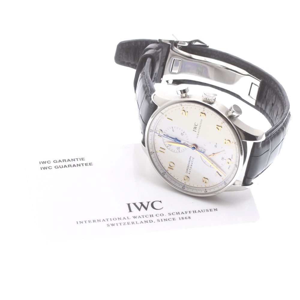 IWC SCHAFFHAUSEN Portugese IW371445 Chronograph Silver Dial Automatic Men's Watch_879903