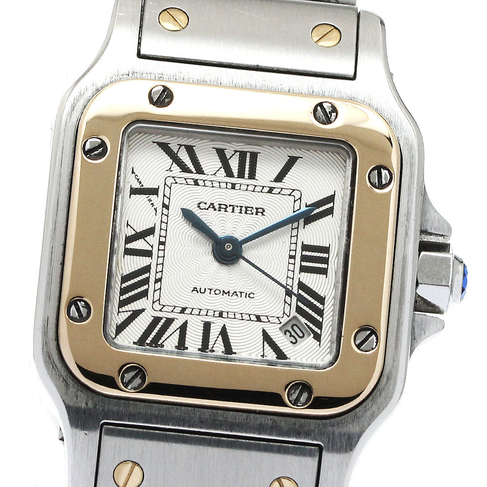 CARTIER Santos Galbe SM W20057C4 YG2 tone Automatic Ladies Watch_879907