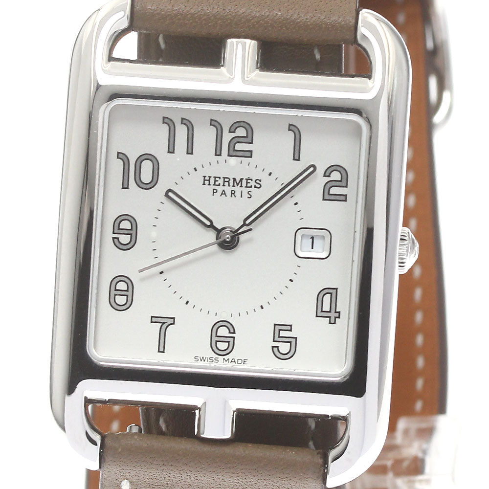 HERMES Cape Cod CC2.710 Double Tour Silver Dial Quartz Men's Watch_879918