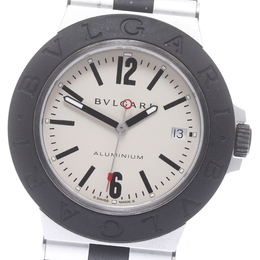 BVLGARI aluminum BB40AT Date Silver Dial Automatic Men's Watch_879929