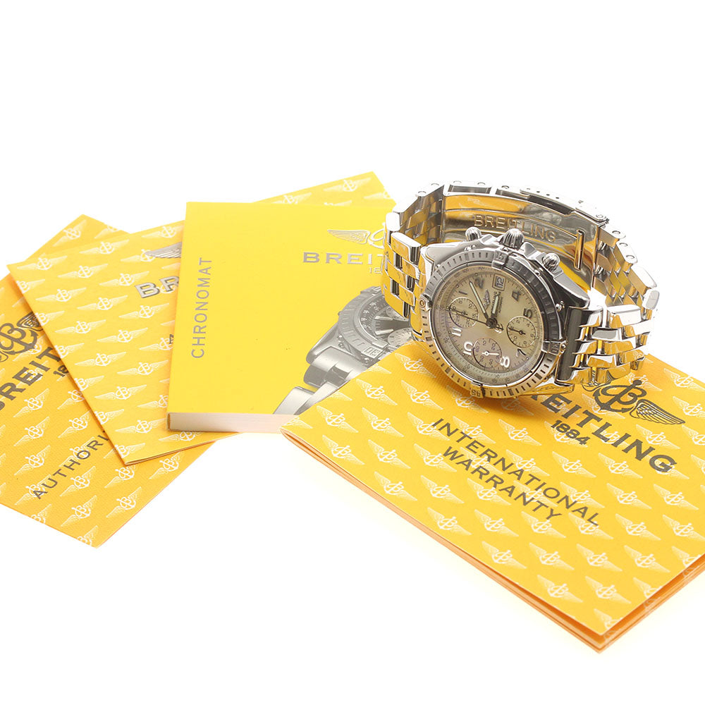 BREITLING Chronomat A13352 Date beige Dial Automatic Men's Watch_879932