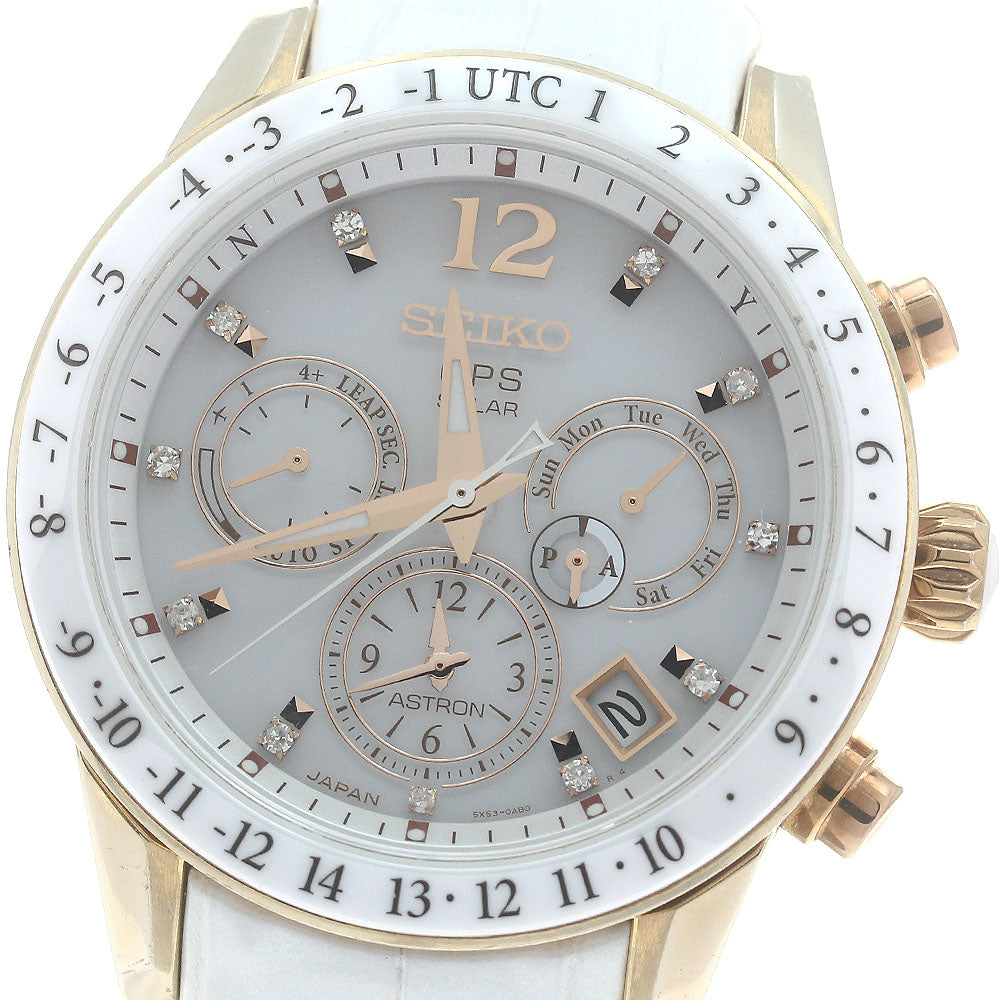 SEIKO Astron SBXC004/5X53-0AC0 11P diamond white Dial Solar Powered Radio Men's Watch_879960