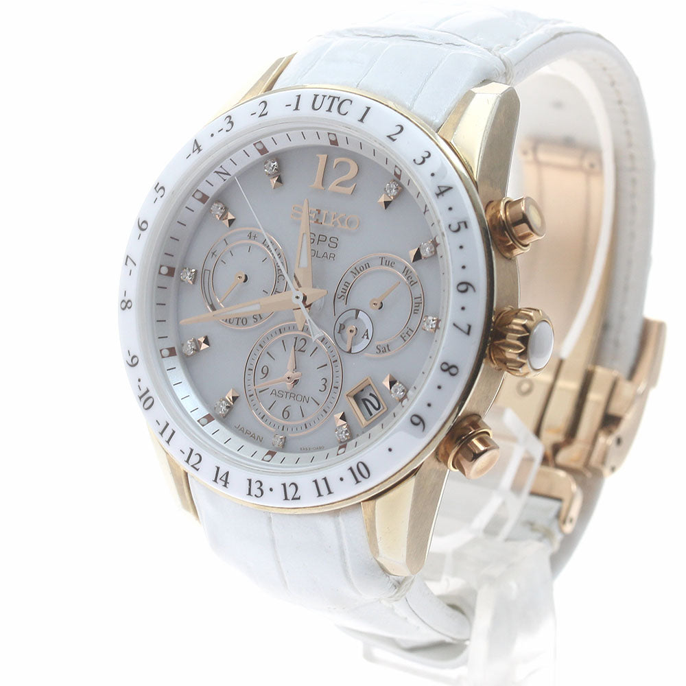 SEIKO Astron SBXC004/5X53-0AC0 11P diamond white Dial Solar Powered Radio Men's Watch_879960