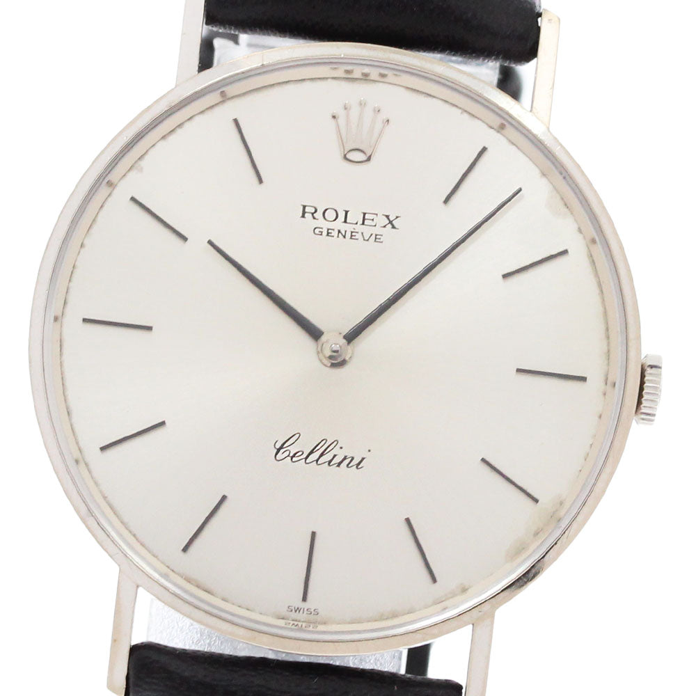 ROLEX Cellini 3833 K18WG cal.1600 Silver Dial Hand Winding Men's Watch_879967