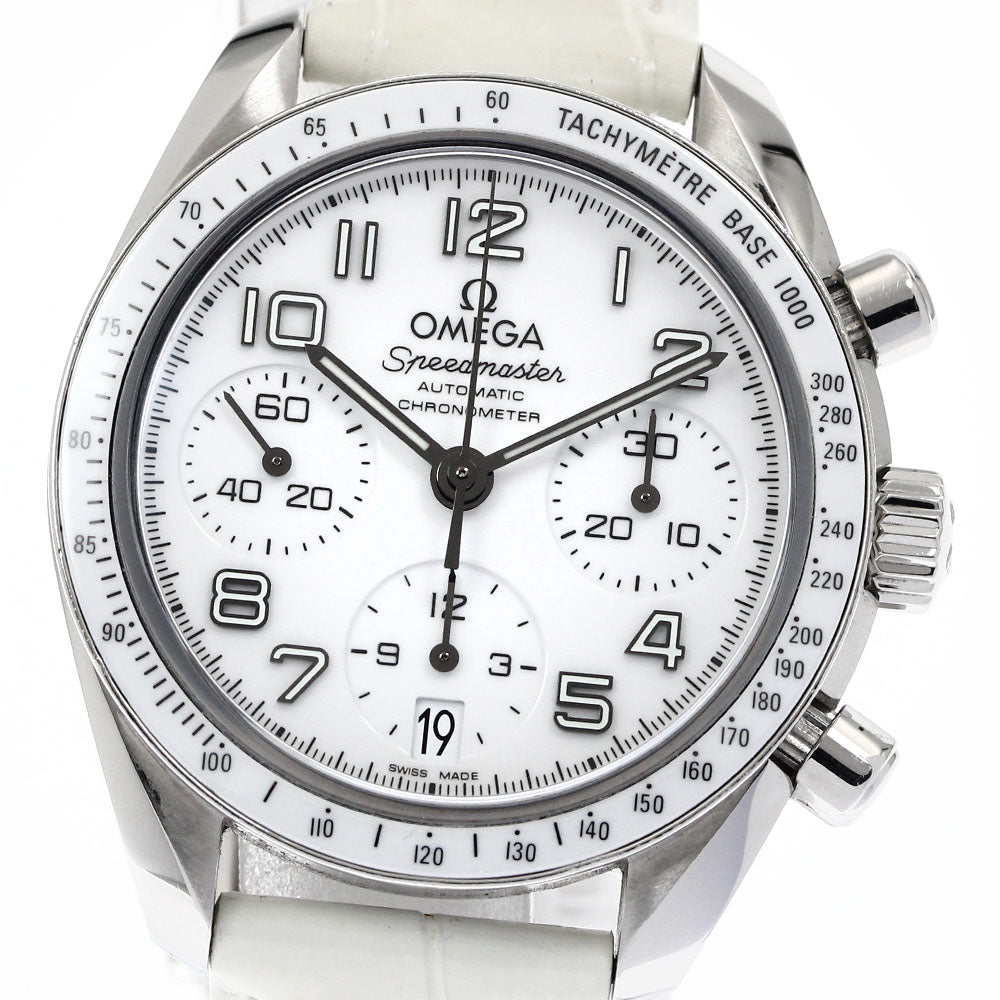 OMEGA Speedmaster 324.33.38.40.04.001 Date Chronograph white Dial Automatic Ladies Watch_879995