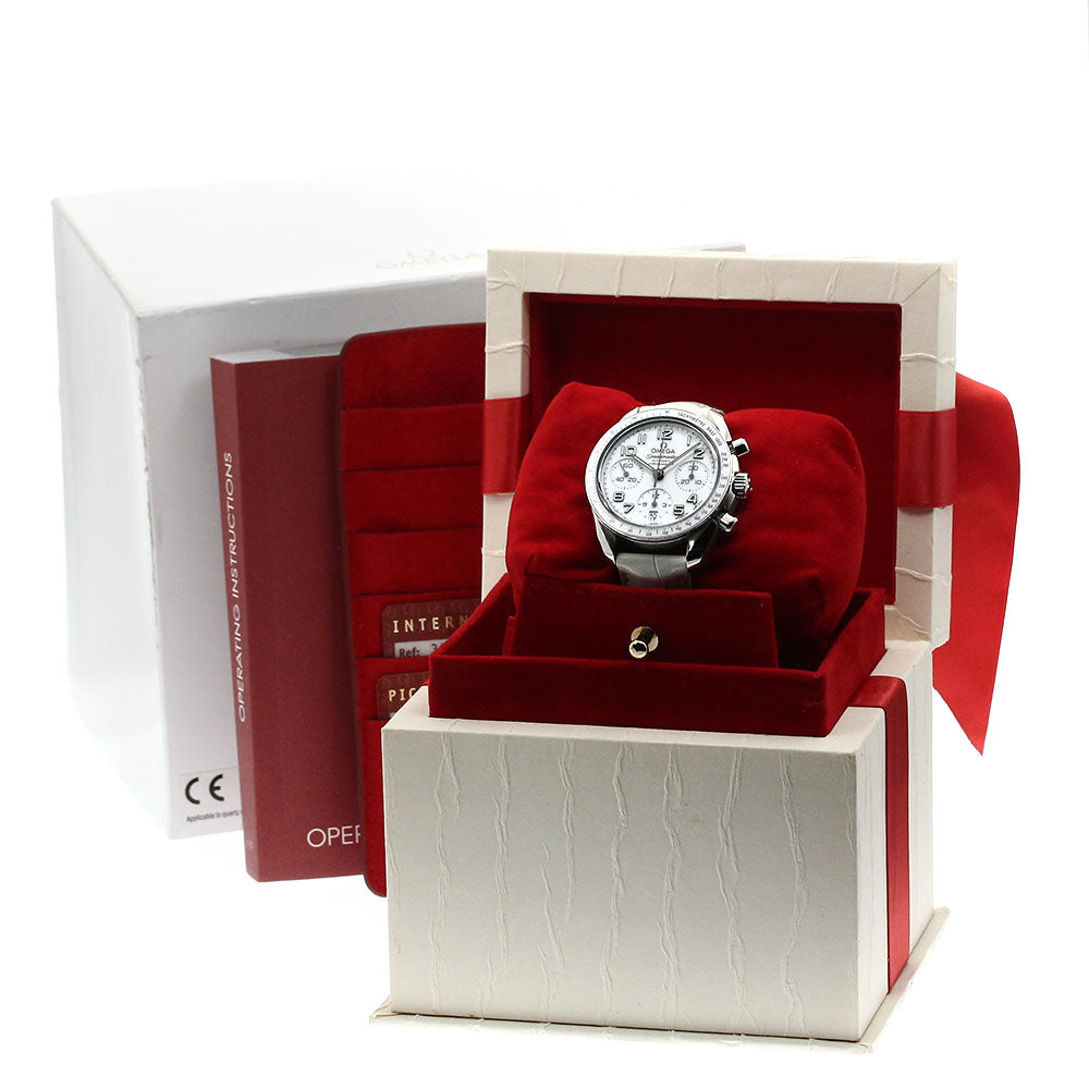 OMEGA Speedmaster 324.33.38.40.04.001 Date Chronograph white Dial Automatic Ladies Watch_879995