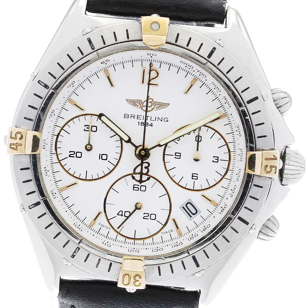 BREITLING Chronosextant B55045 Date white Dial Quartz Boy's Watch_880003