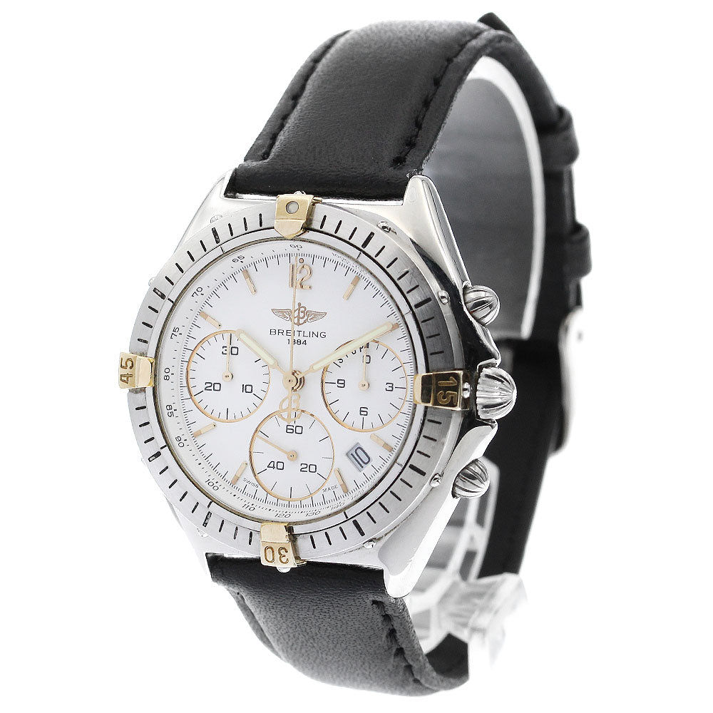 BREITLING Chronosextant B55045 Date white Dial Quartz Boy's Watch_880003