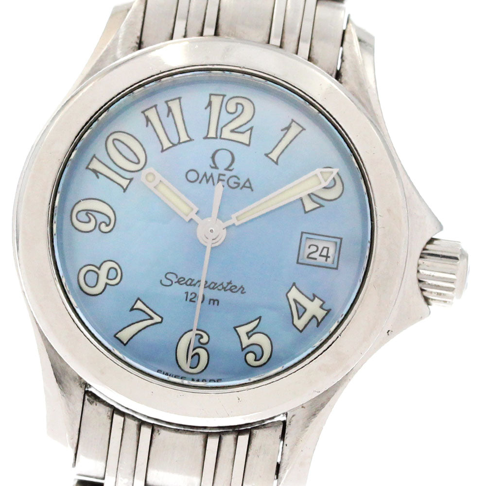OMEGA Seamaster120 2581.88 Date Blue shell Dial Quartz Ladies Watch_880005