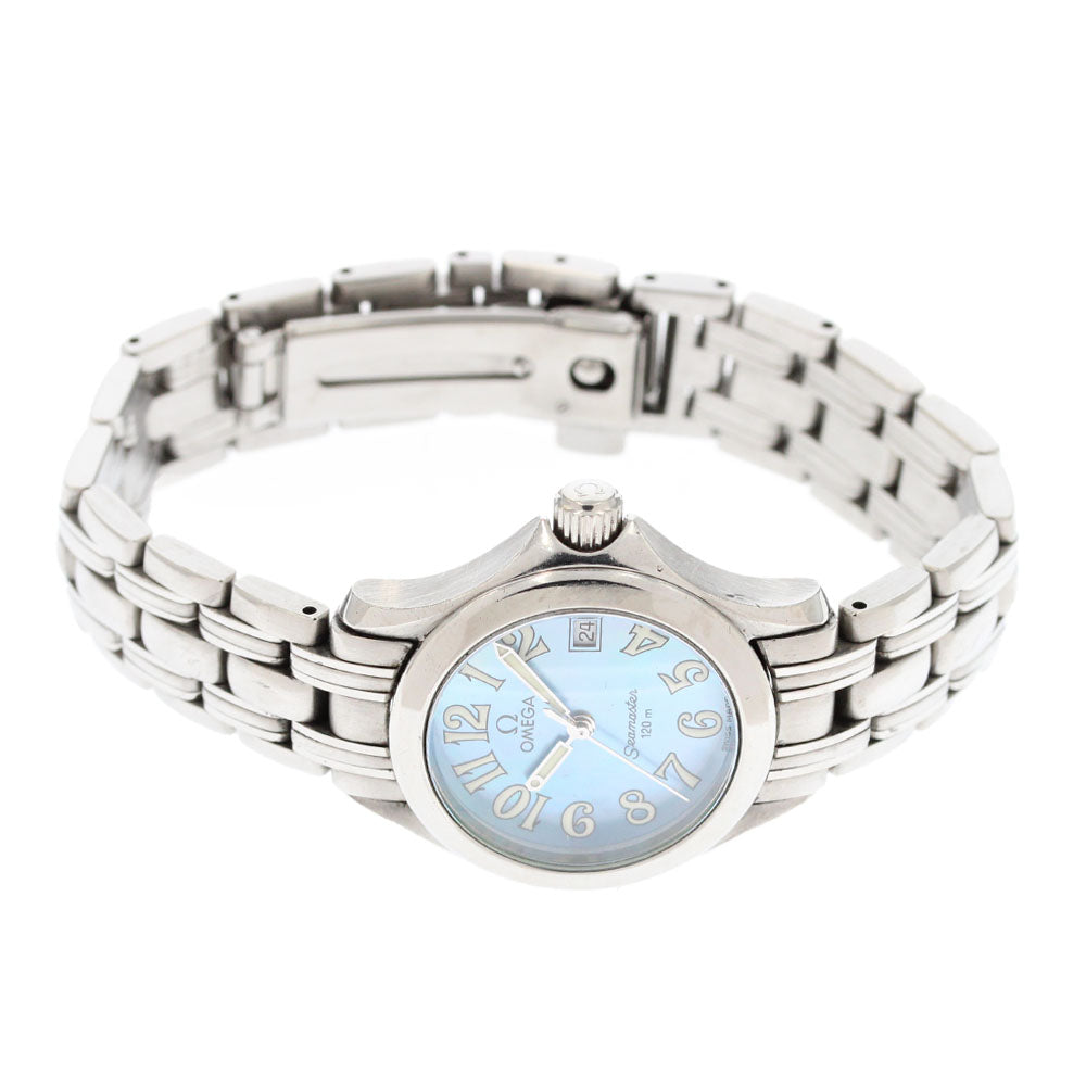 OMEGA Seamaster120 2581.88 Date Blue shell Dial Quartz Ladies Watch_880005