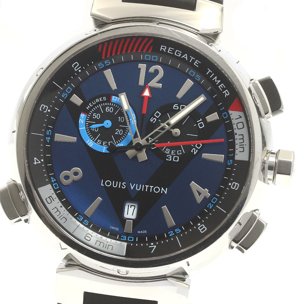 LOUIS VUITTON Tambour Regatta Q102D Chronograph Alarm Quartz Men's Watch_880010