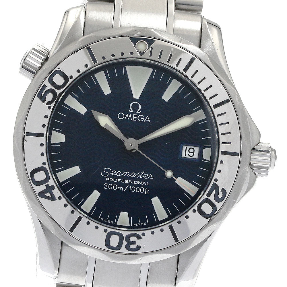 OMEGA Seamaster300 2263.80 Date Blue Dial Quartz Boy's Watch_880045