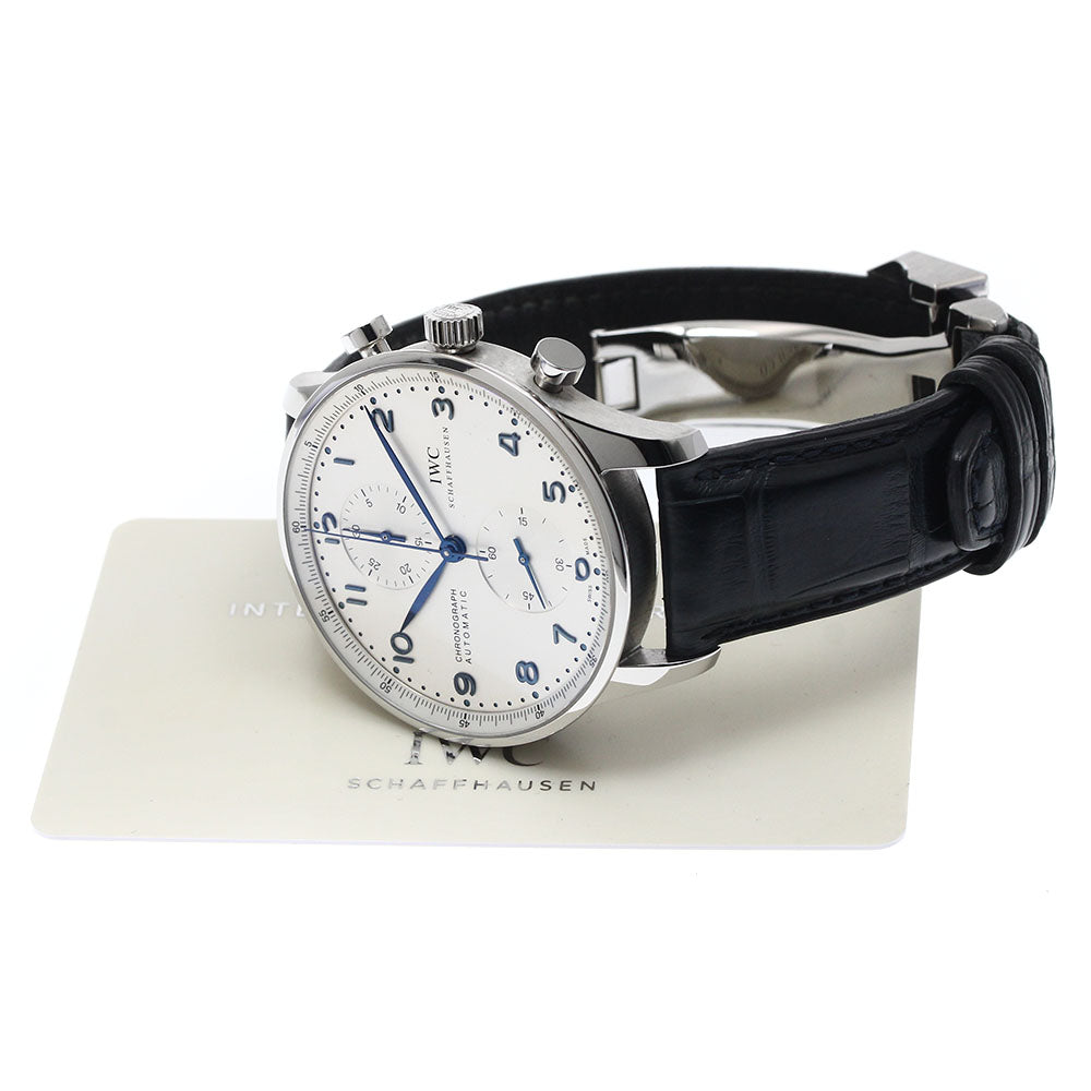 IWC SCHAFFHAUSEN Portugese IW371446 Chronograph Silver Dial Automatic Men's Watch_880063