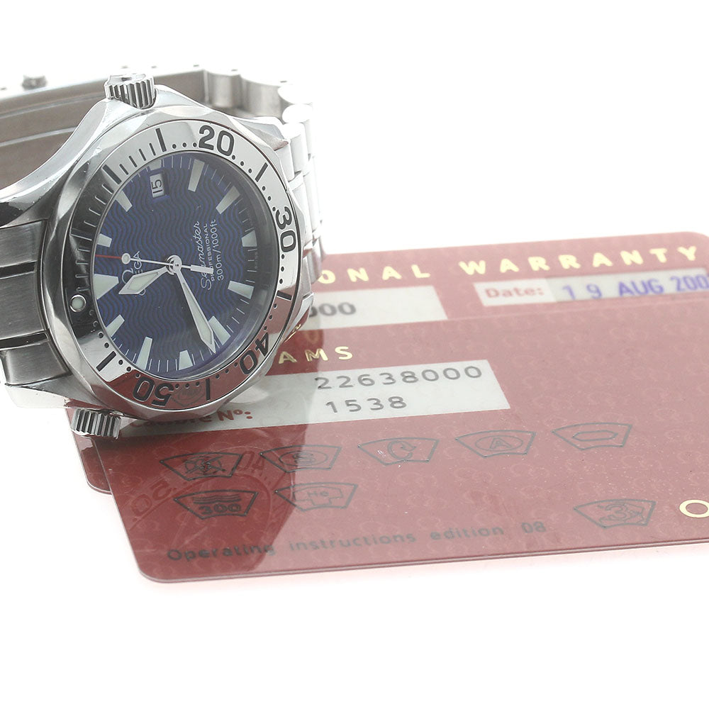 OMEGA Seamaster300 2263.80 Date Blue Dial Quartz Boy's Watch_880065