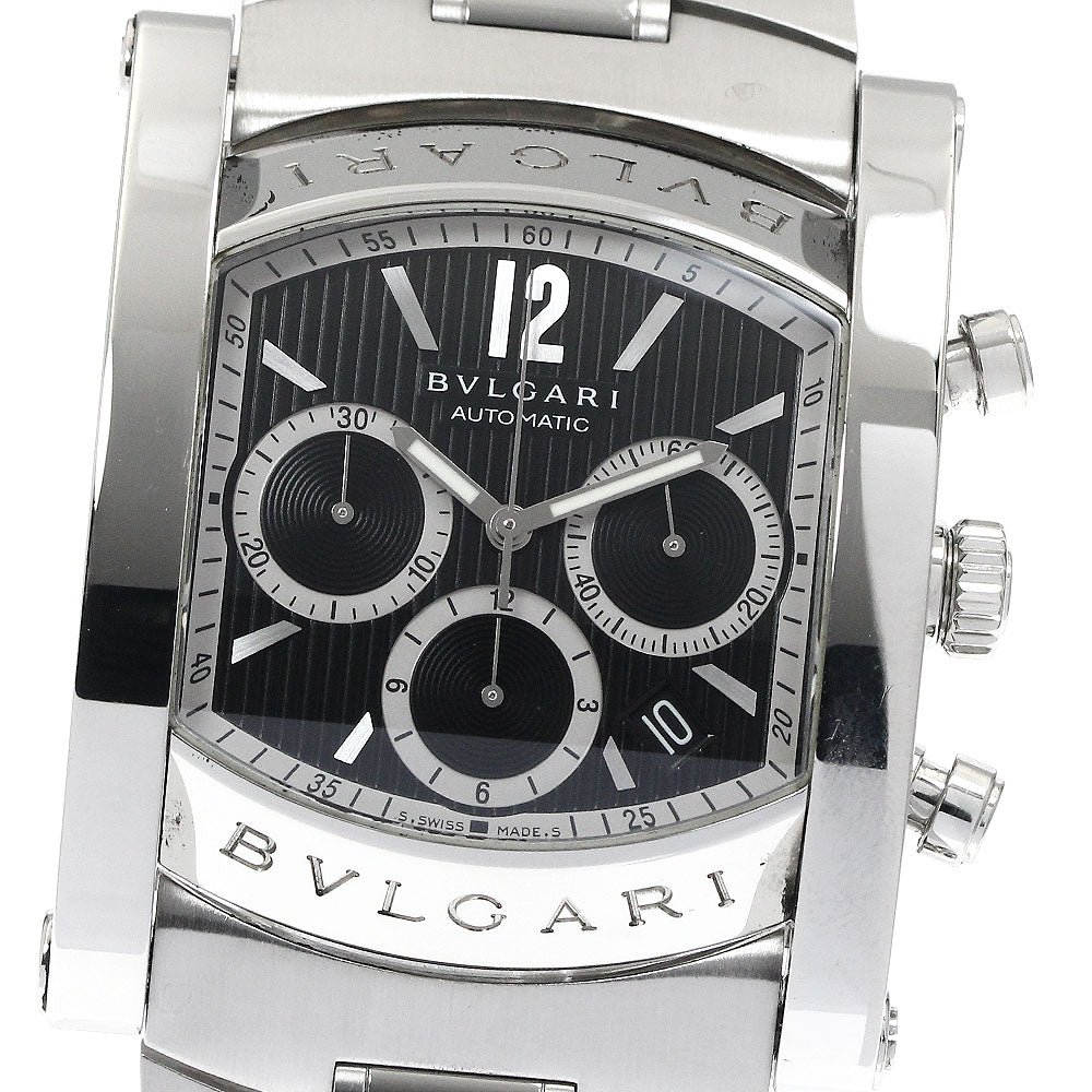BVLGARI Assioma AA48SCH Chronograph Black Dial Automatic Men's Watch_880074