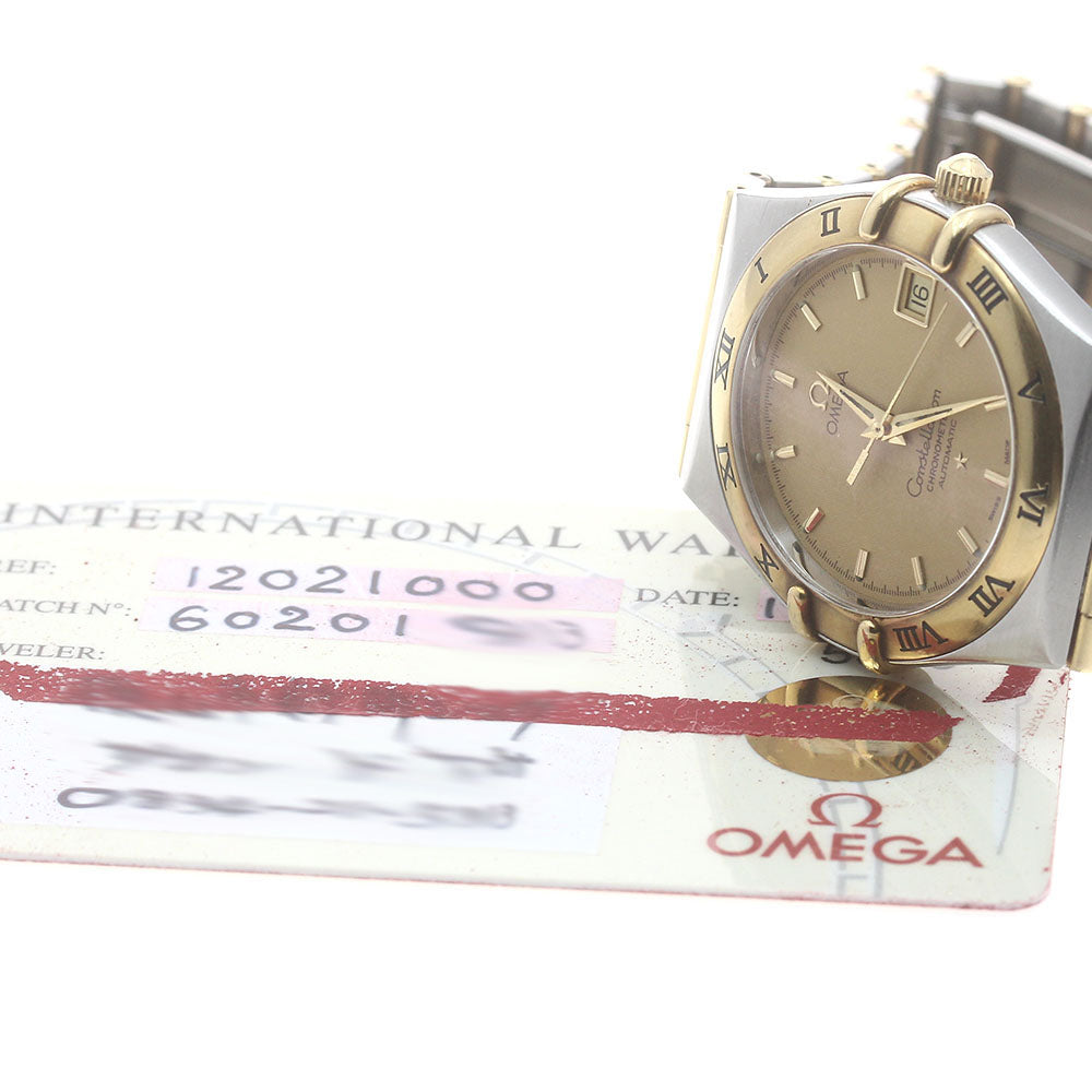 OMEGA Constellation 1202.10 YG2 tone Full bar Gold Dial Automatic Men's_880119