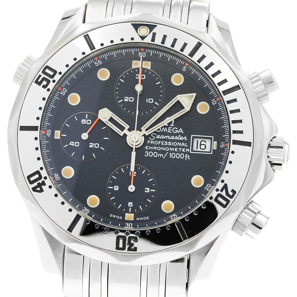 OMEGA Seamaster300 2598.80 Date Chronograph Navy Dial Automatic Men's Watch_880160