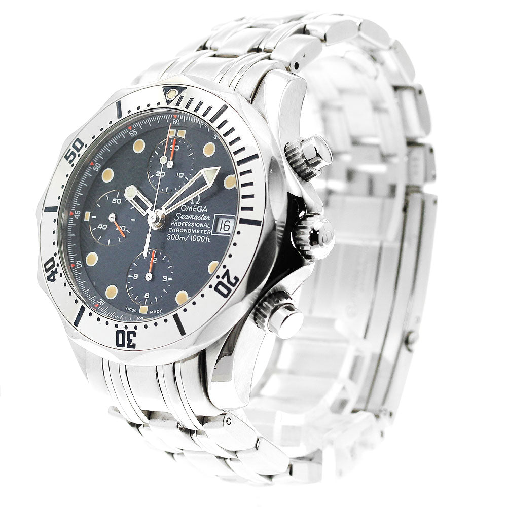 OMEGA Seamaster300 2598.80 Date Chronograph Navy Dial Automatic Men's Watch_880160