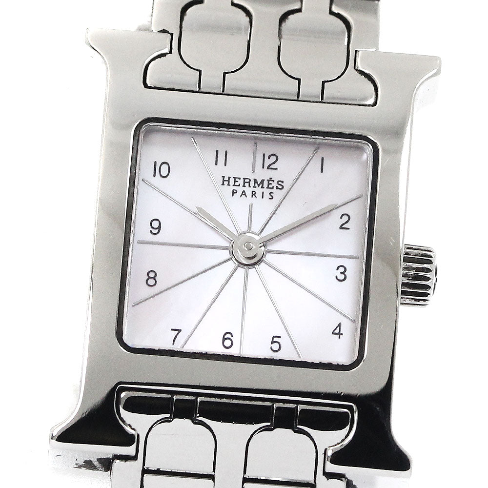 HERMES H watch mini HH1.110 Pink shell Dial Quartz Ladies Watch_880171