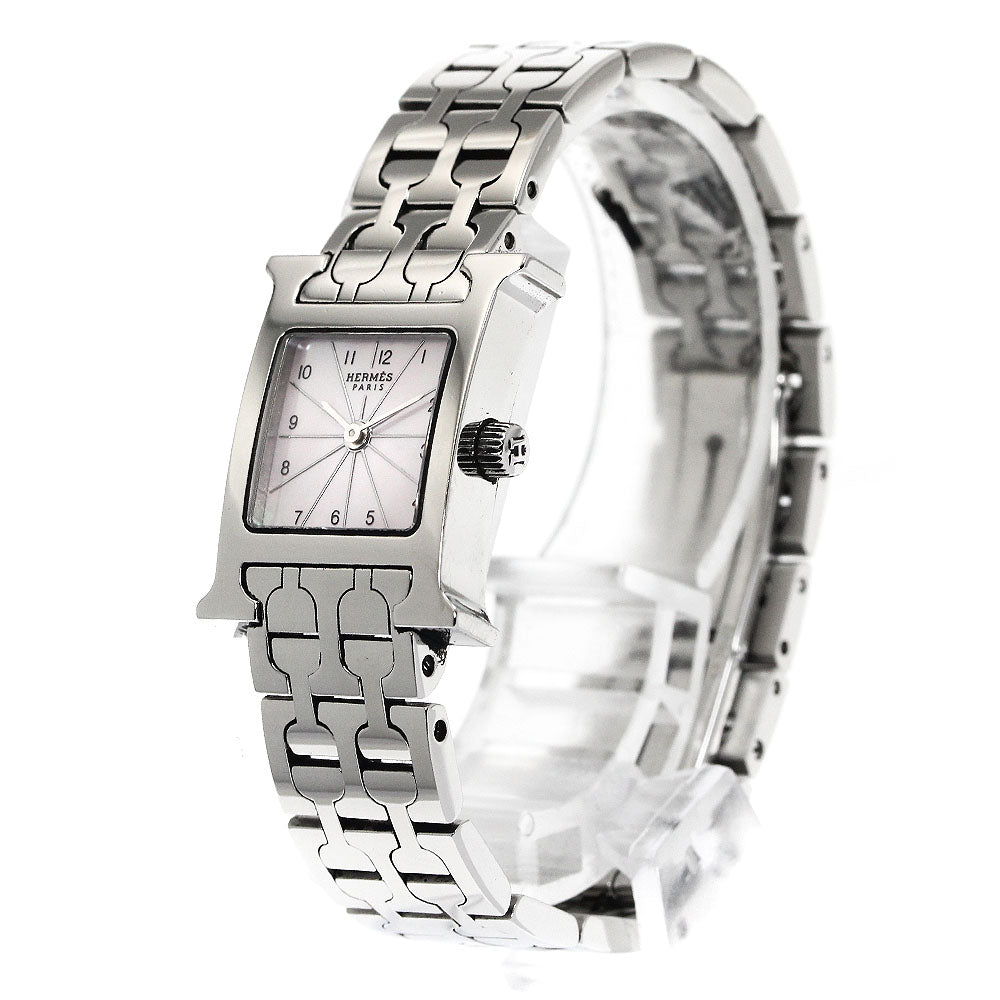 HERMES H watch mini HH1.110 Pink shell Dial Quartz Ladies Watch_880171