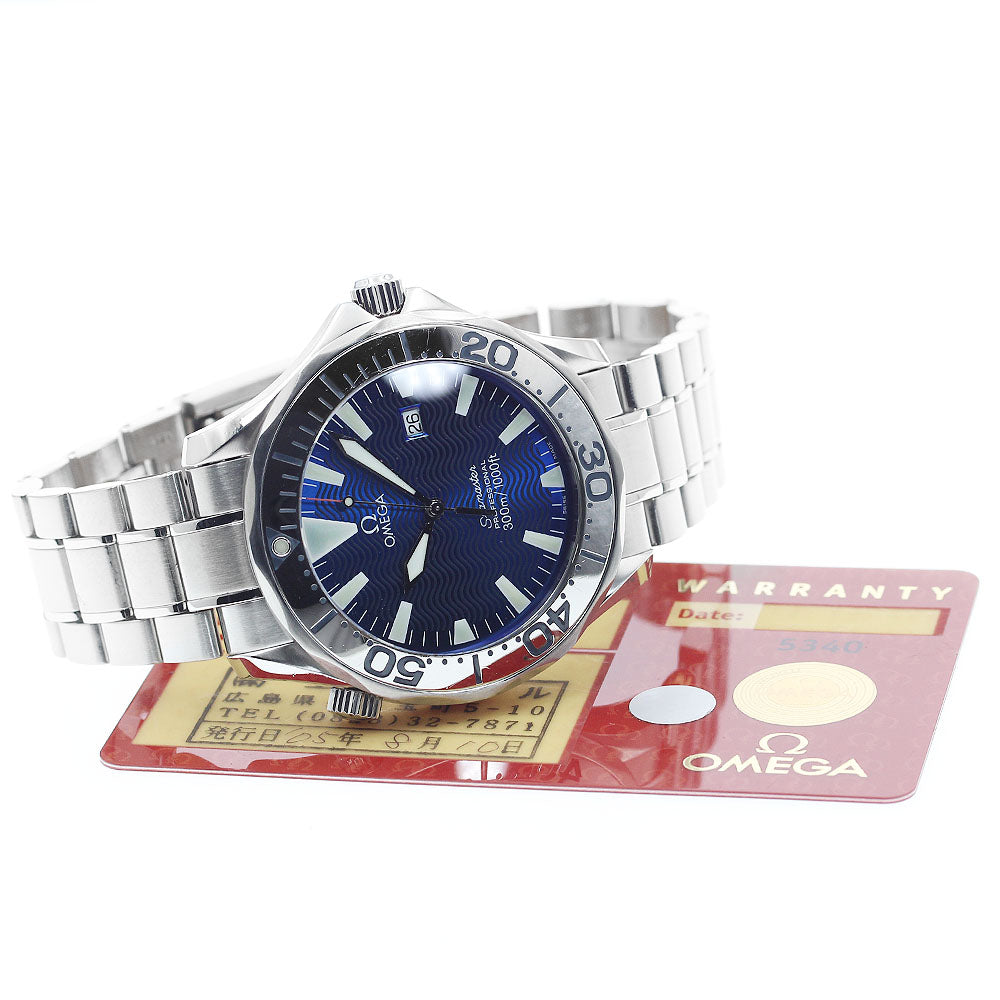 OMEGA Seamaster300 2265.80 Date blue Dial Quartz Men's Watch_880204