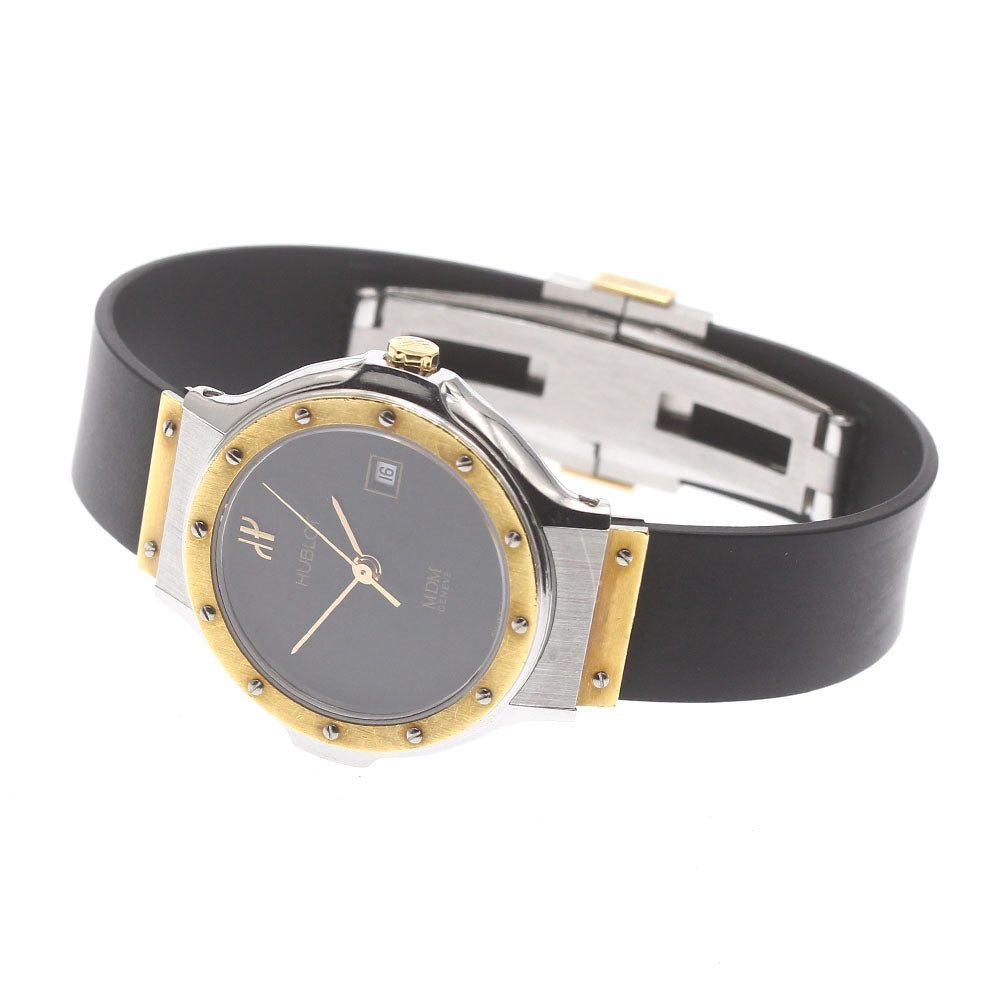 HUBLOT MDM Classic 1391.2 K18YGBezel Date Black Dial Quartz Ladies Watch_880212