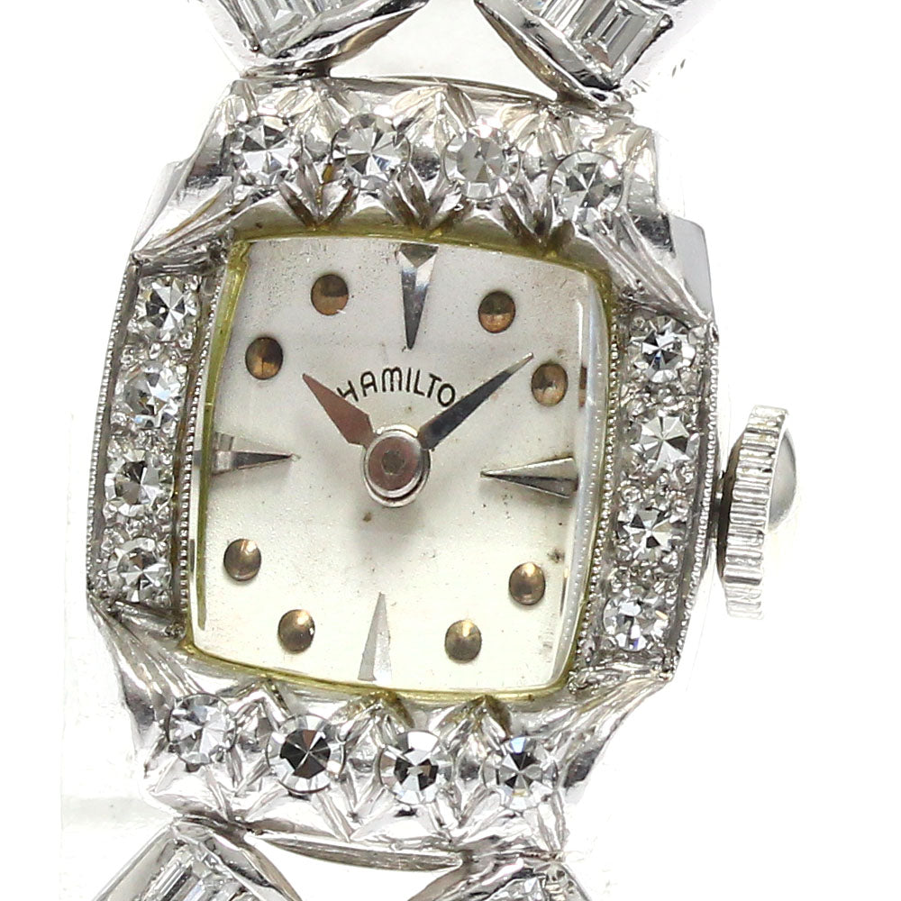 HAMILTON PT800 Diamond Cal.750 Silver Dial Hand Winding Ladies Watch_880238
